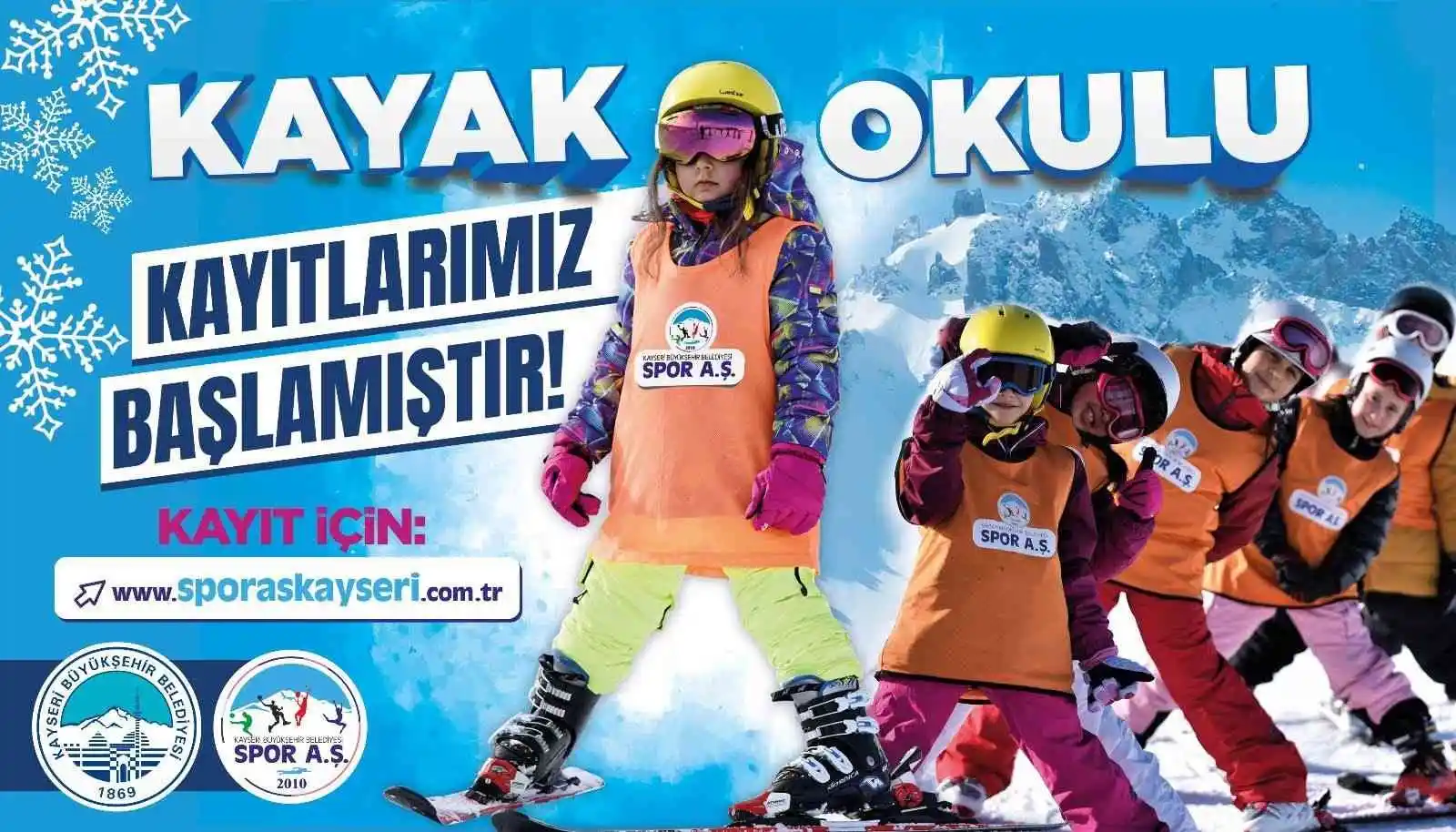 Büyükşehir’in kayak okulu kayıtları devam ediyor
