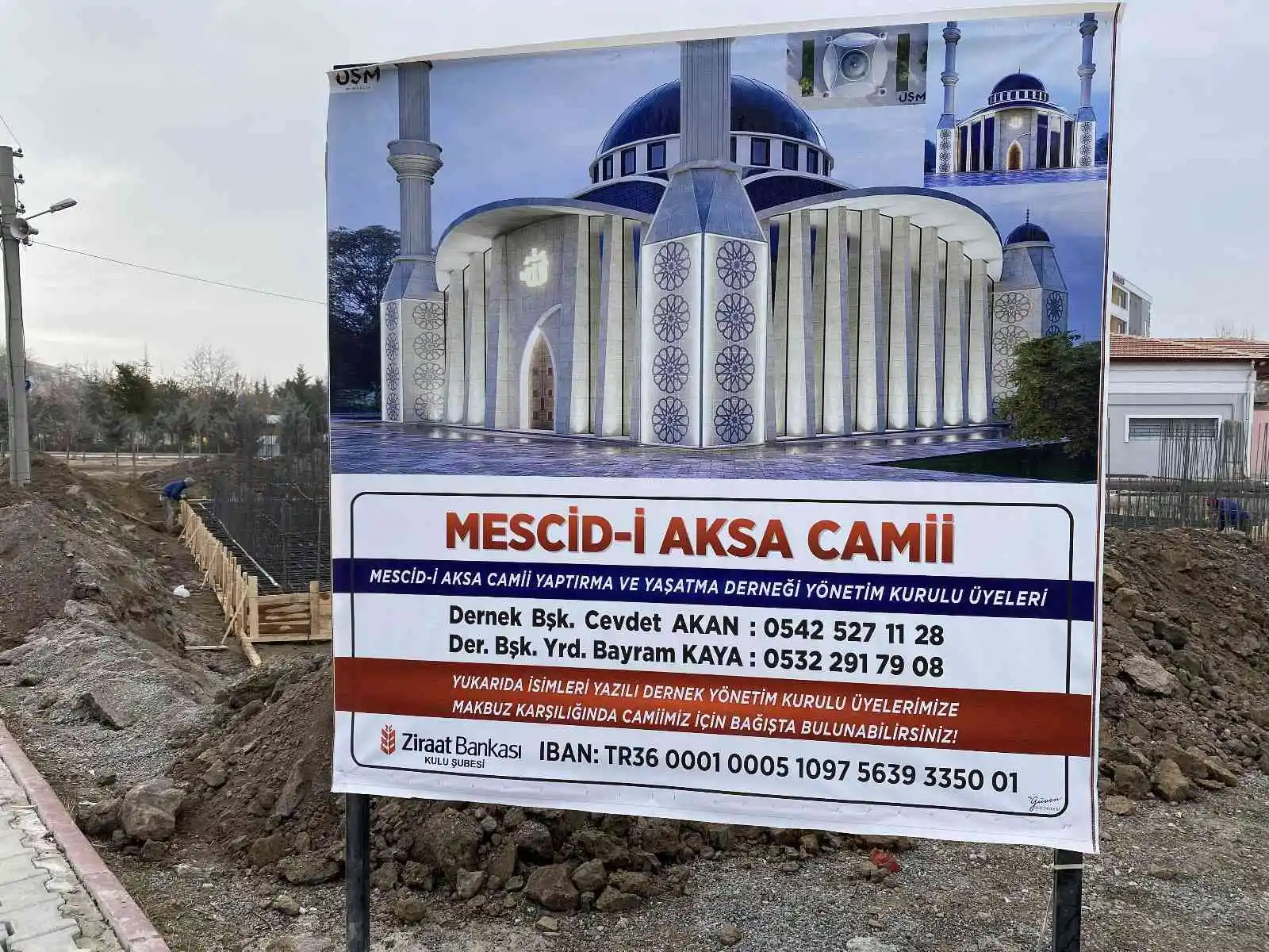 Kulu’da Mescid-i Aksa Camisi’nin temeli dualarla atıldı
