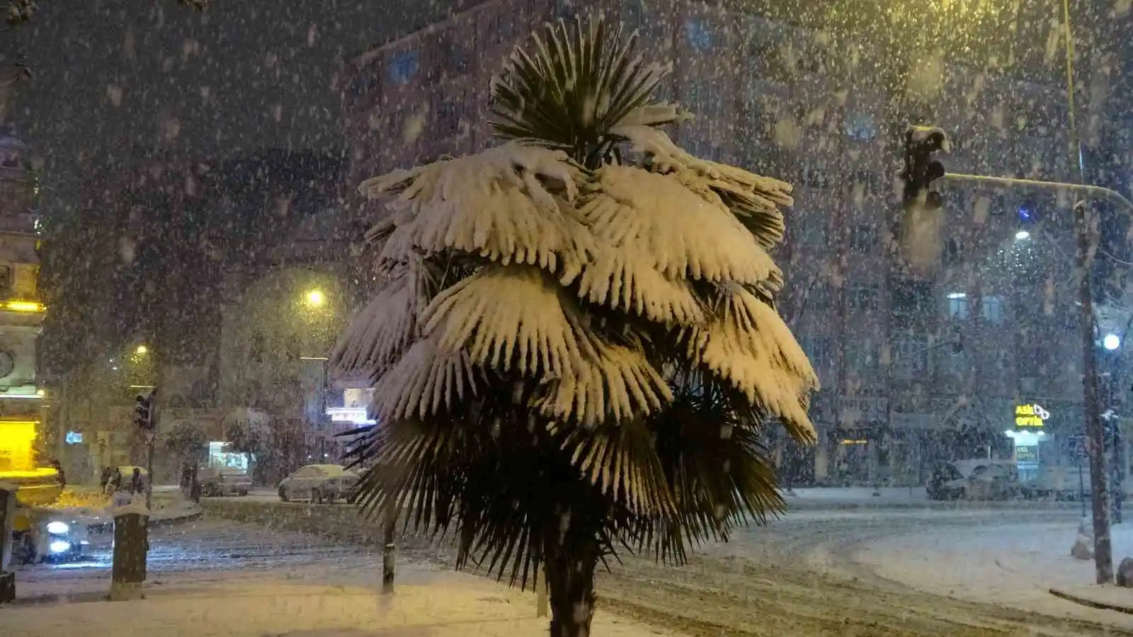 Malatya’ya lapa lapa kar yağdı
