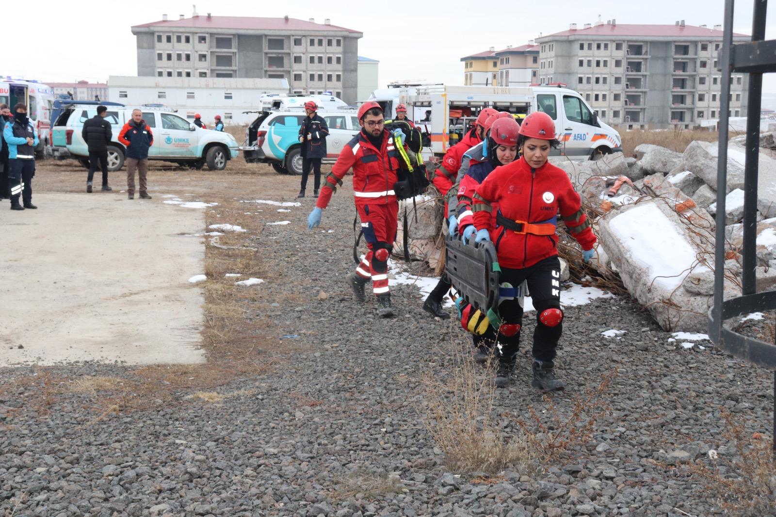 Kars'ta Deprem Tatbikatı Gerçekleştirildi