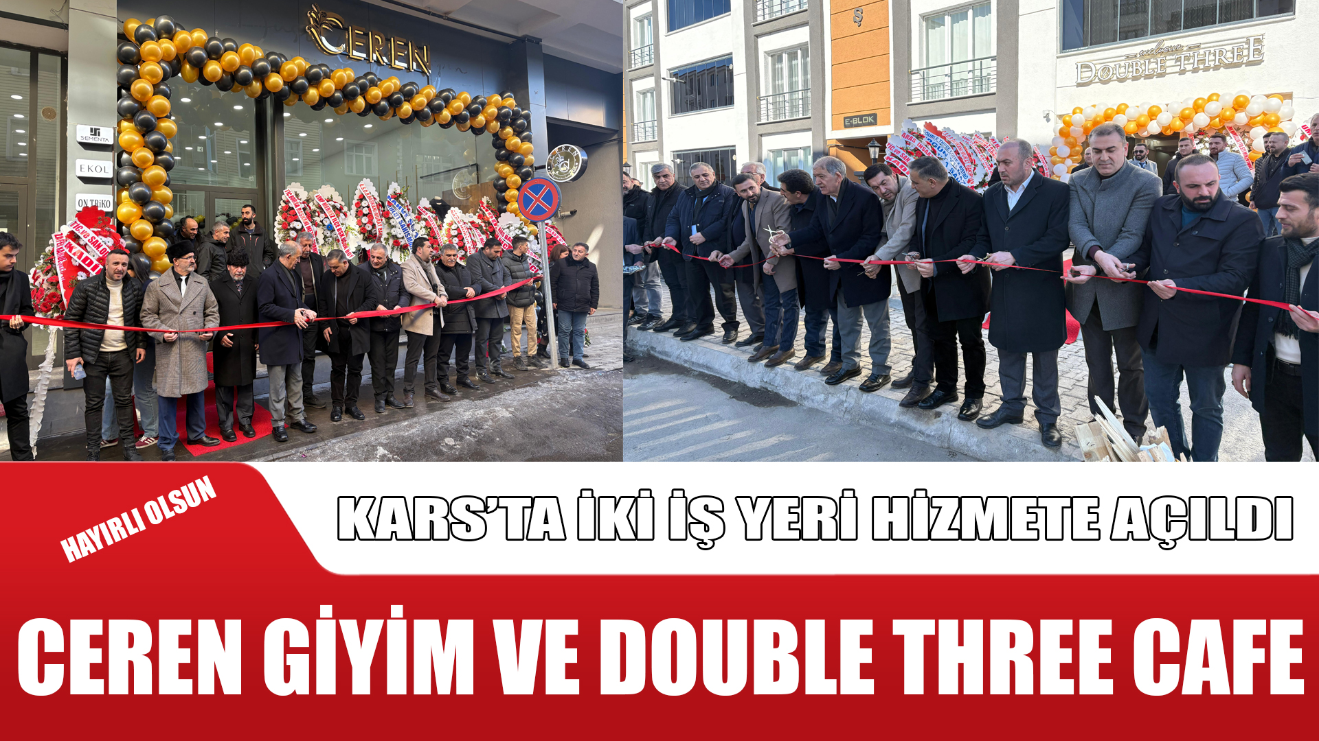 Double Three Cafe ve Ceren Bayan Giyim Hizmete açıldı